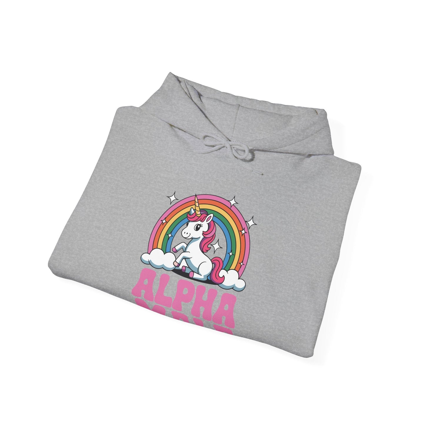 Funny Alpha Male Unicorn Sarcastic Ironic Weird Y2K Humor Hoodie