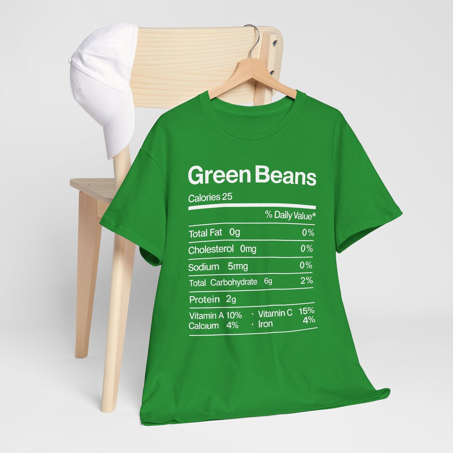 Green Beans Nutrition Facts Funny Thanksgiving Christmas T-Shirt