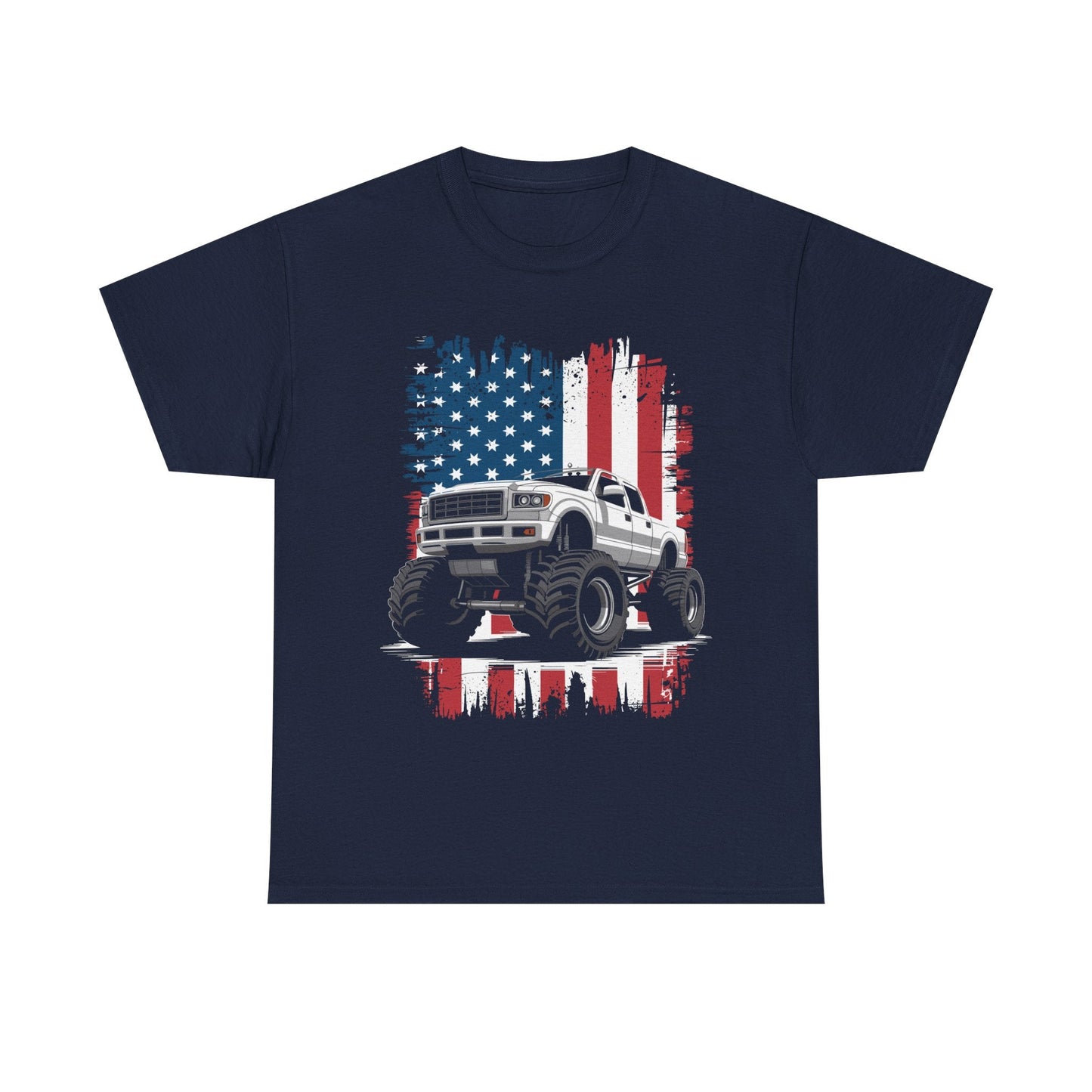 Monster Truck USA Flag American T-Shirt
