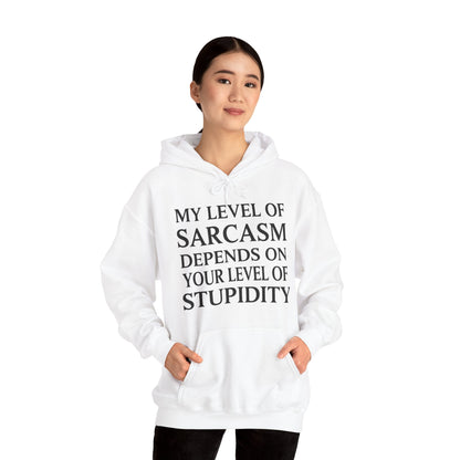 Funny Sarcastic Humor My Level of Sarcasm Sarcastic Quote Hoodie