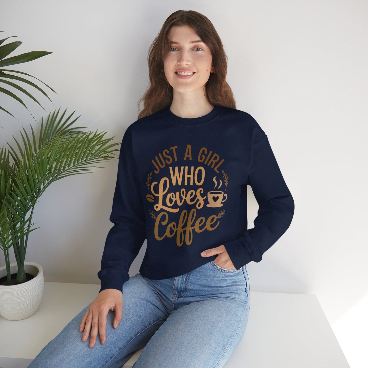 Just A Girl Who Loves Coffee Womens Coffee Lover Sweatshirt