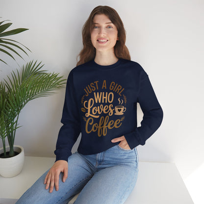 Just A Girl Who Loves Coffee Womens Coffee Lover Sweatshirt
