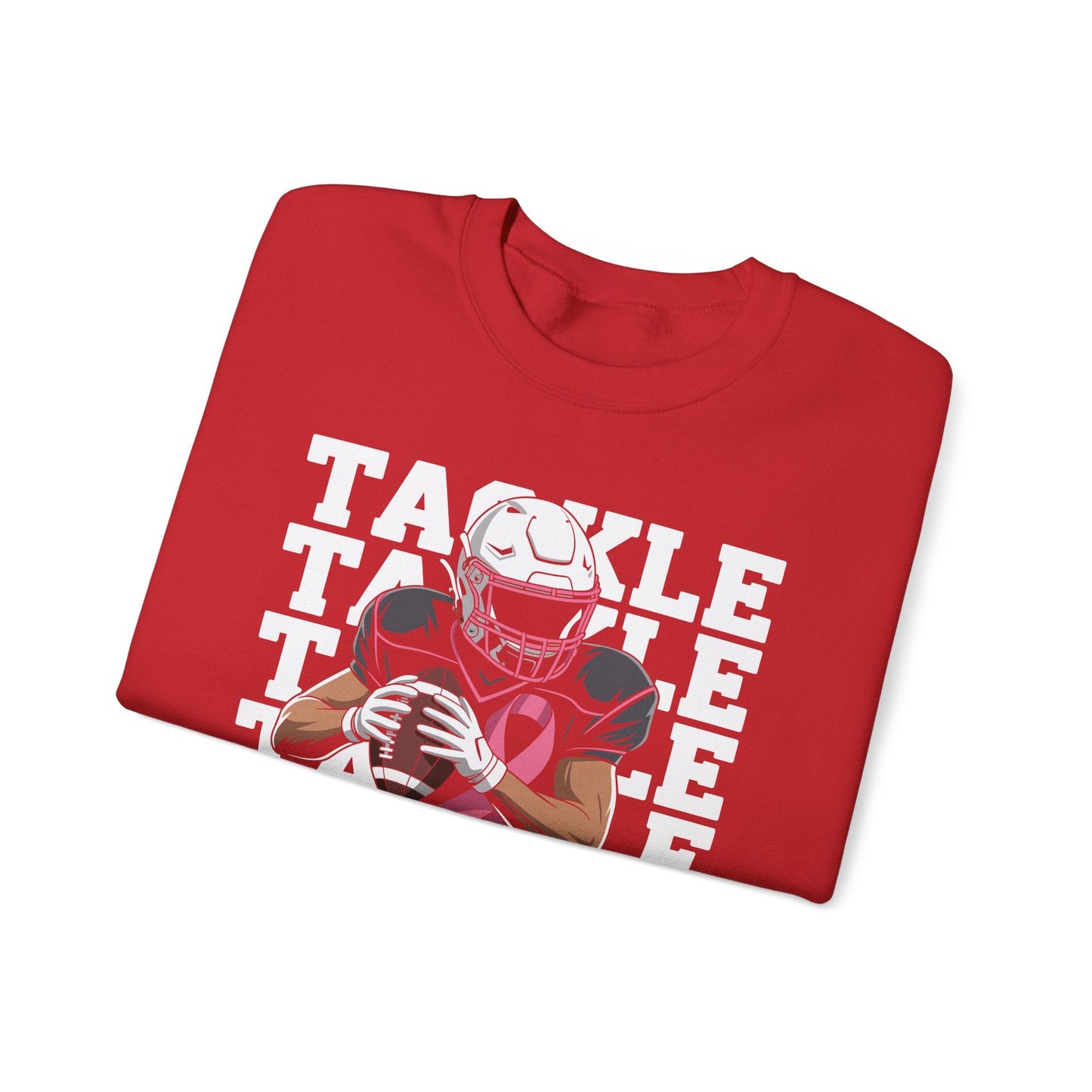 Tackle Football Breast Cancer Awareness Pink Ribbon Sweatshirt