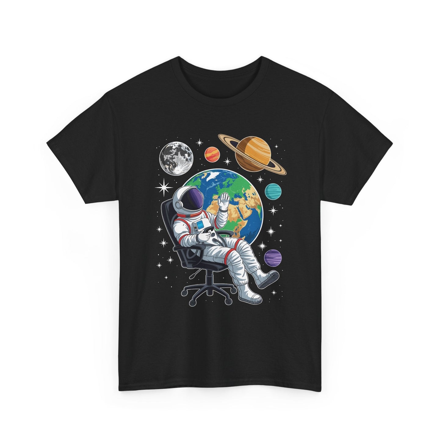 Astronaut Gamer Space Gaming System Planets T-Shirt