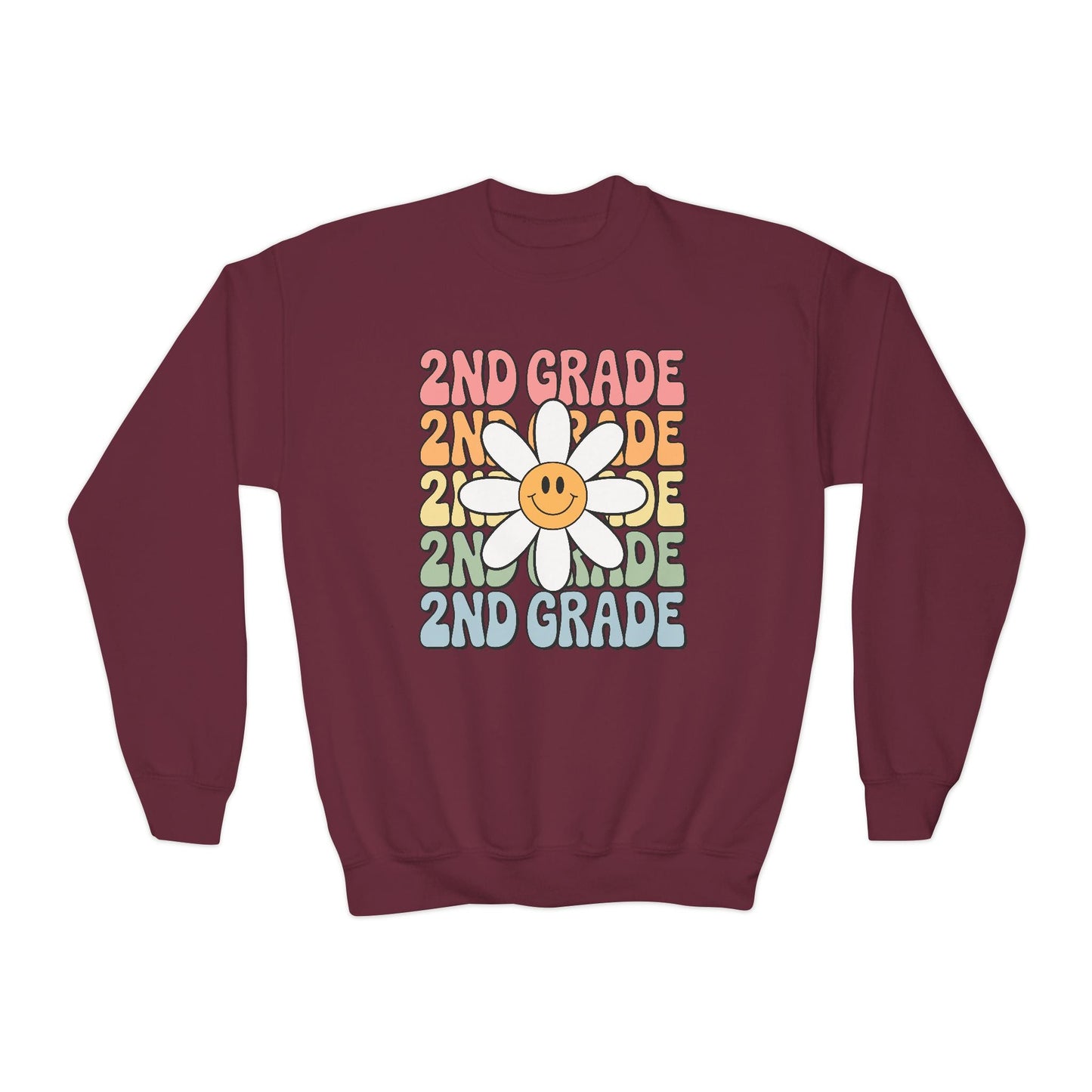 Groovy 2nd Grade Back To School First Day of Second Grade Sweatshirt
