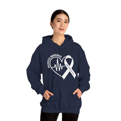 Overdose Awareness Month Heart Purple Ribbon Support Hoodie
