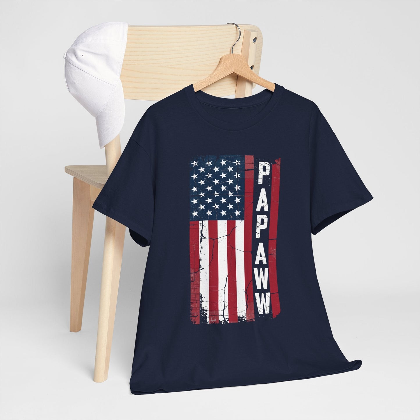 Papaw Grandpa US American Flag Shirt Grandfather Day T-Shirt