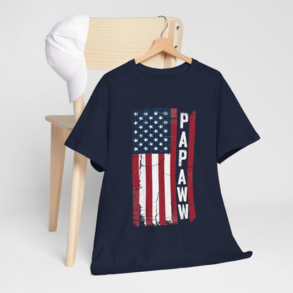 Papaw Grandpa US American Flag Shirt Grandfather Day T-Shirt