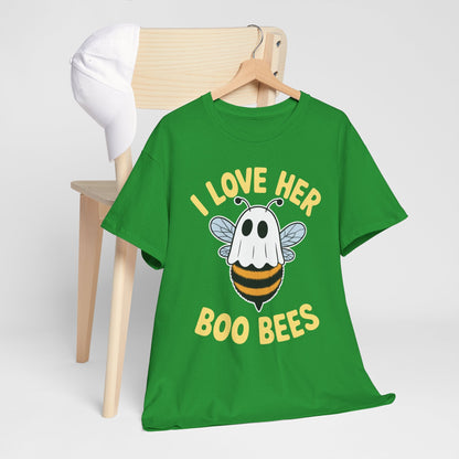 I Love Her Boo Bees Couples Halloween Adult Costume His Men T-Shirt