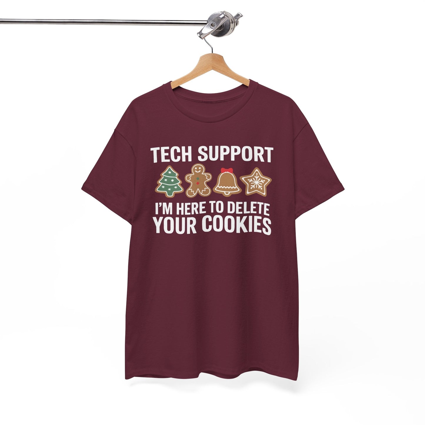 Christmas Tech Support Here To Delete Cookies Xmas Men Women T-Shirt