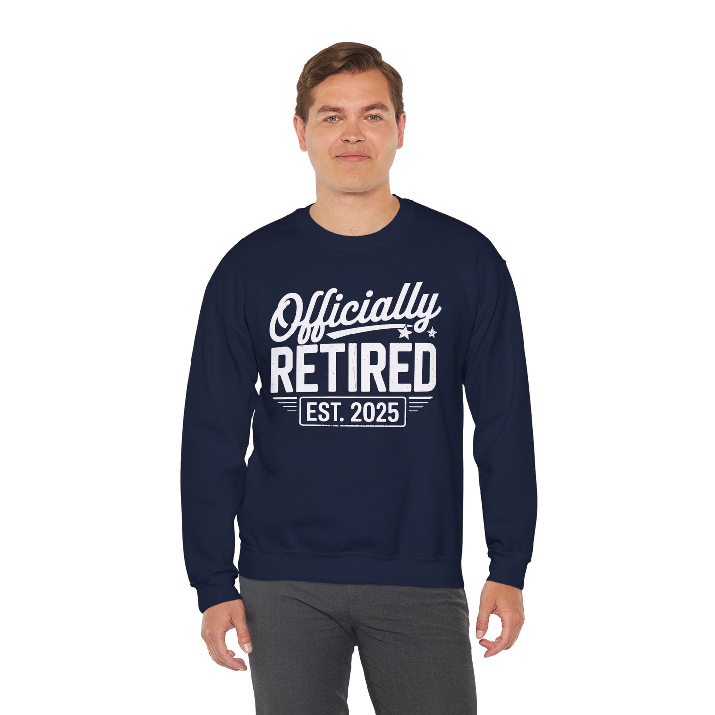 Funny Retirement 2025 Officially Retired Vintage Humor Sweatshirt