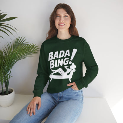 Bada Sarcastic Bing Retro Sexy Girl Bada Bam Sweatshirt