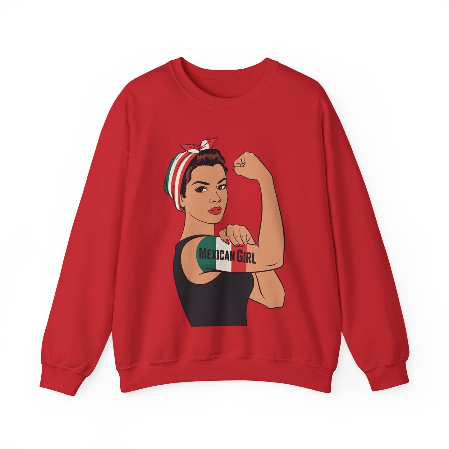 Mexican Girl Mujer Rosie Riveter Cinco De Mayo Fiesta  Sweatshirt Women