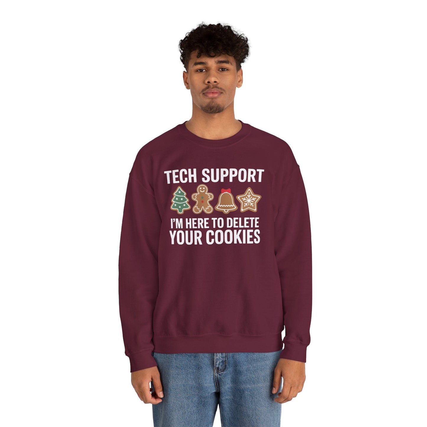 Christmas Tech Support Here To Delete Cookies Xmas Men Women Sweatshirt