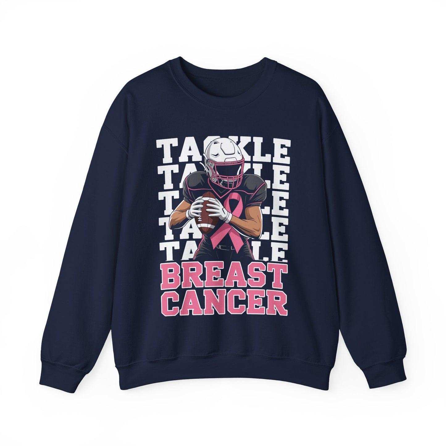 Tackle Football Breast Cancer Awareness Pink Ribbon Sweatshirt