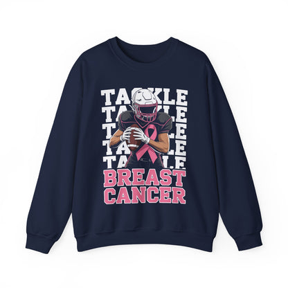Tackle Football Breast Cancer Awareness Pink Ribbon Sweatshirt