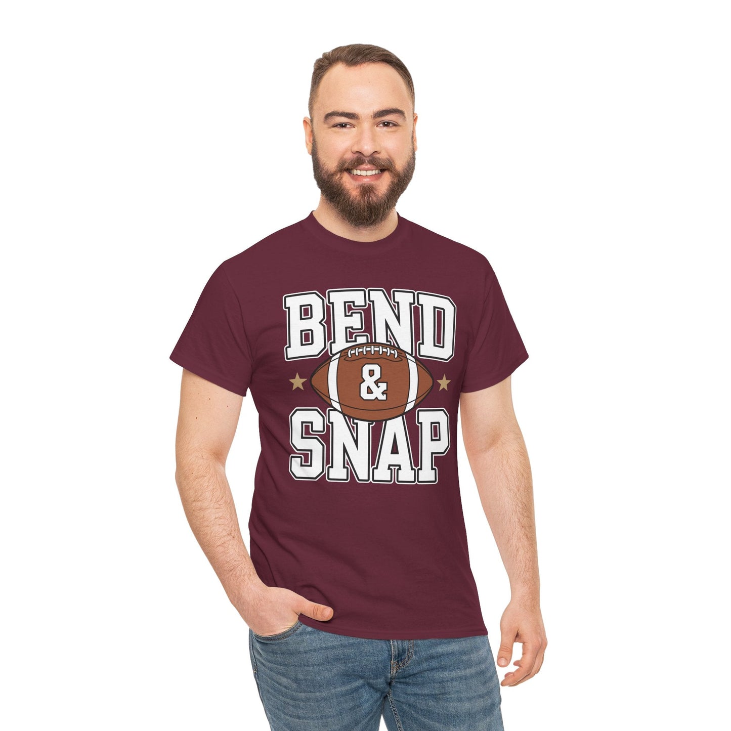 Funny Game Day Touchdown Season Cute Bend and Snap Football T-Shirt