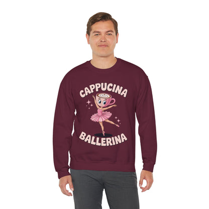 Funny Ballerina Cappuccina Coffee Dance Lovers Italian Meme Sweatshirt