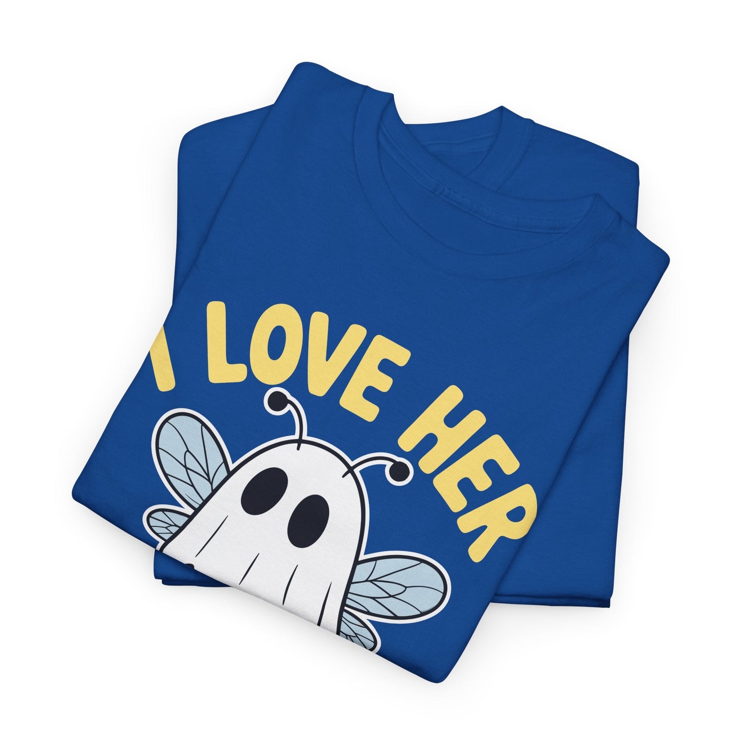 I Love Her Boo Bees Couples Halloween Adult Costume His Men T-Shirt