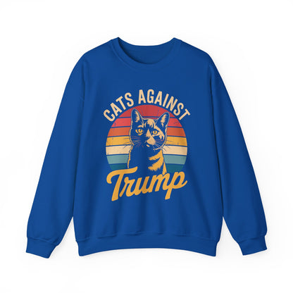 Cats Against Trump Funny Anti Trump Election Funny Cat Sweatshirt