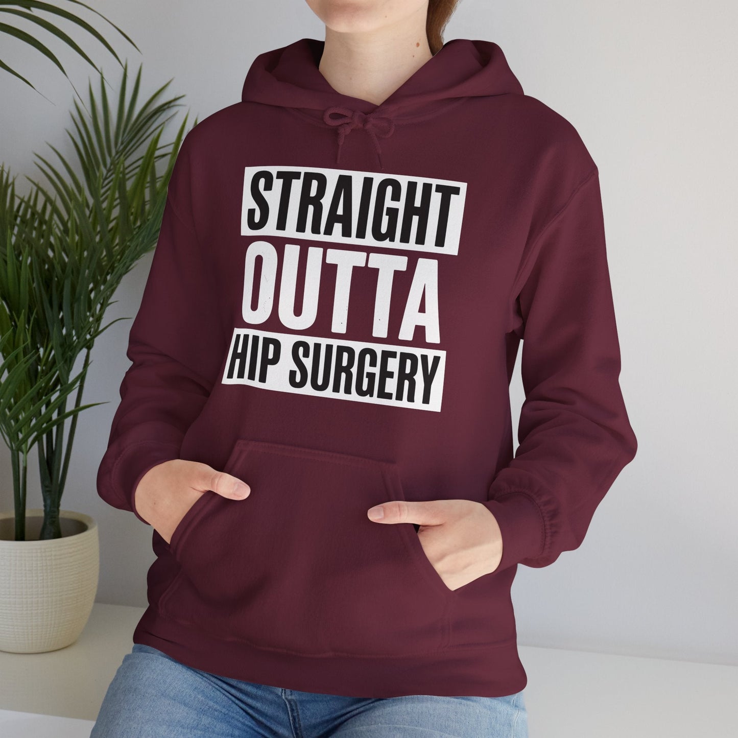 Straight Outta Hip Surgery Get Well Hip Replacement Recovery Hoodie