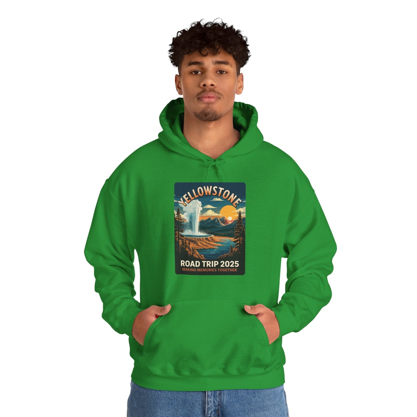Yellowstone Family Road Trip 2025 National Park Outdoor Hoodie