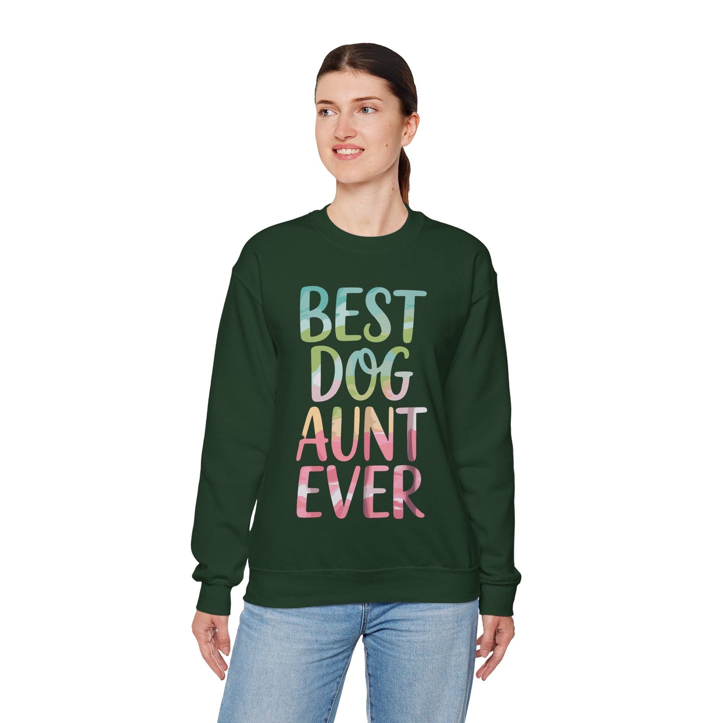 Best Dog Aunt Ever Shirt Women Dog Lover Auntie Mothers Day Sweatshirt
