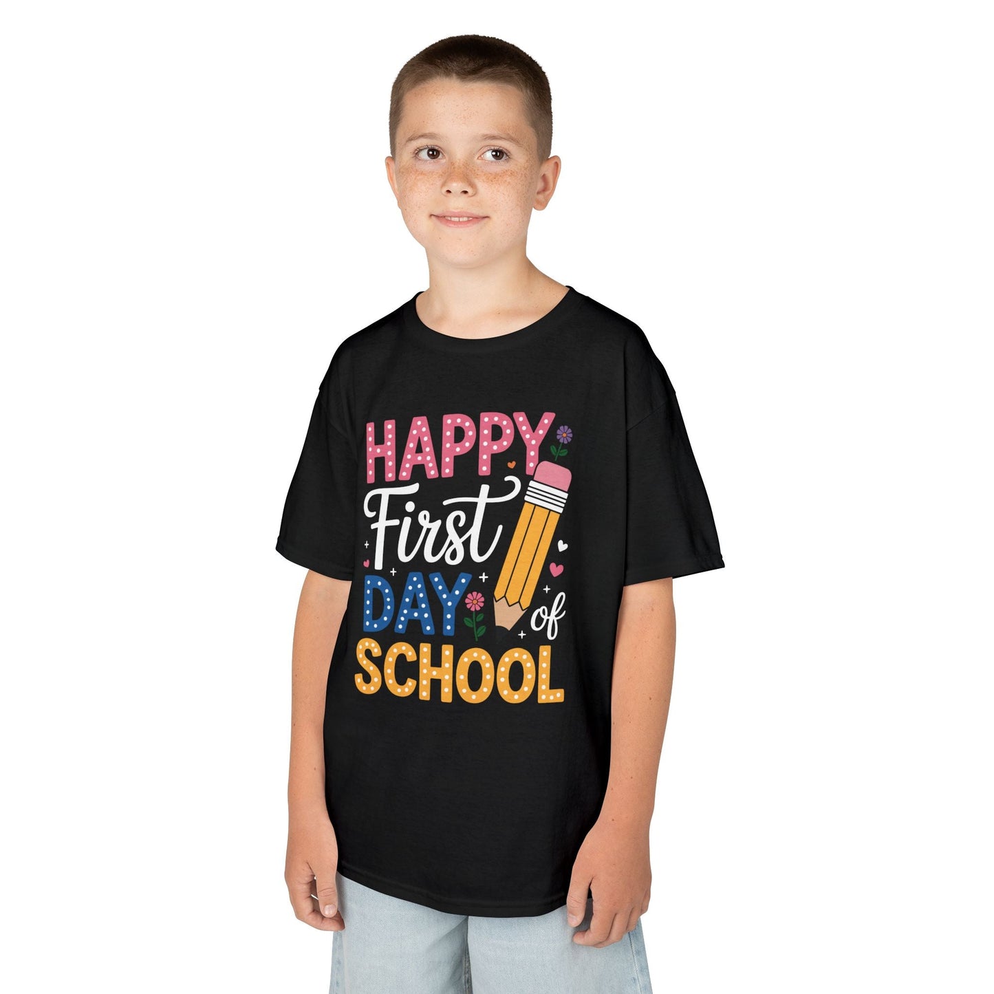 Happy First Day of School Pencil Teacher Cute Back to School T-Shirt