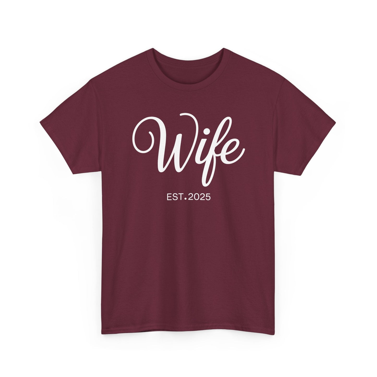 Wife Est 2025 Just Married Honeymoon Wedding Couples T-Shirt