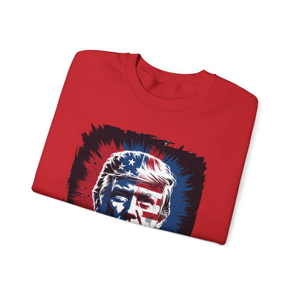 President Trump Portrait 4th July Sweatshirt