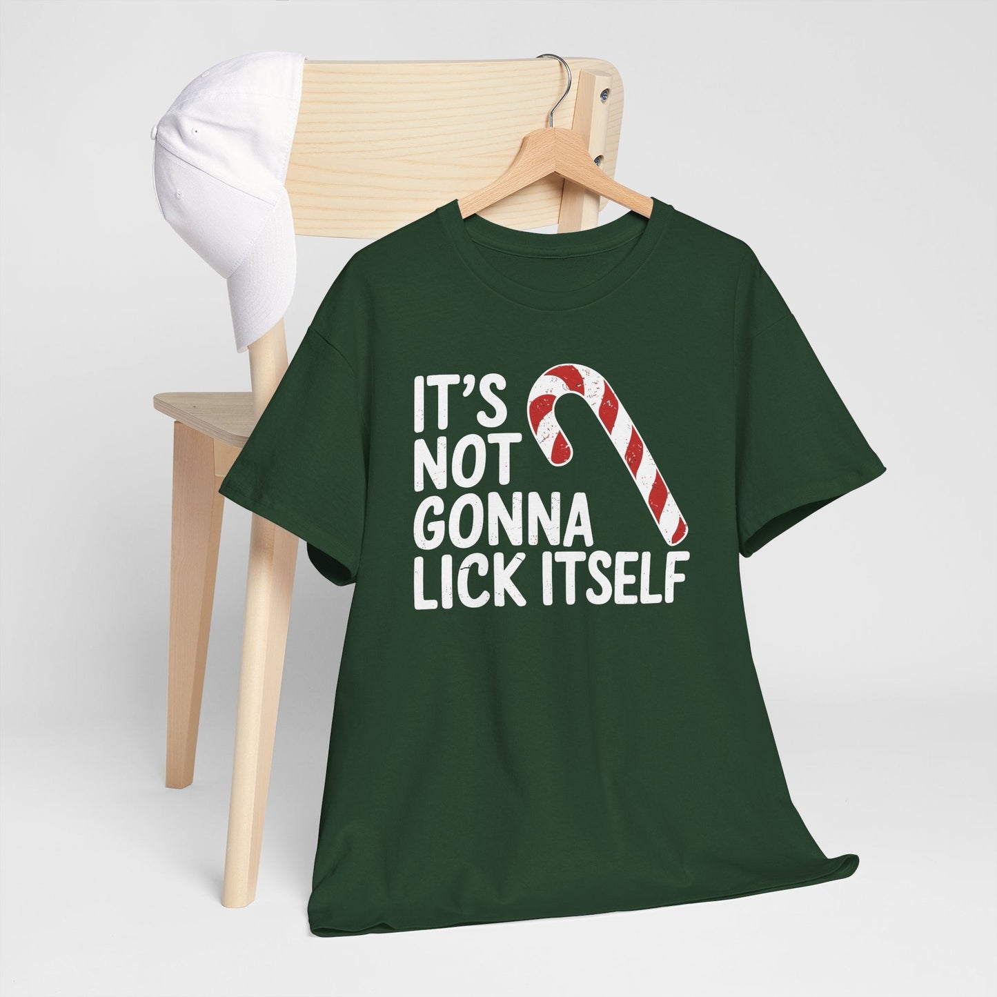 Funny Candy Cane Lick Itself Adult Christmas in July Gift T-Shirt