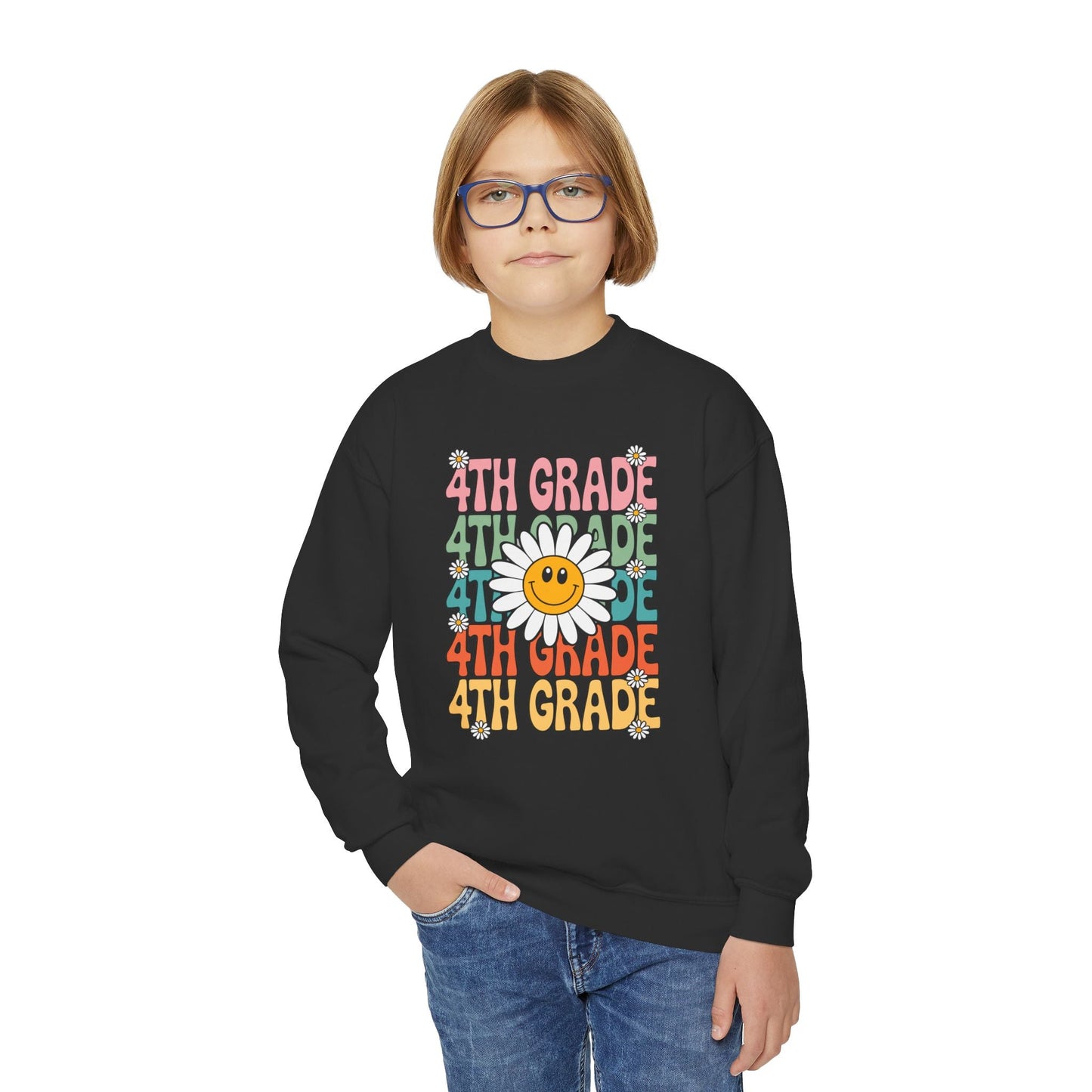 Groovy 4th Grade Back To School First Day of Fourth Grade Sweatshirt