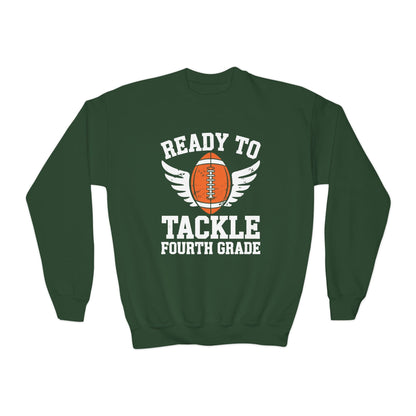 Ready To Tackle Fourth Grade Back To School Football Sweatshirt