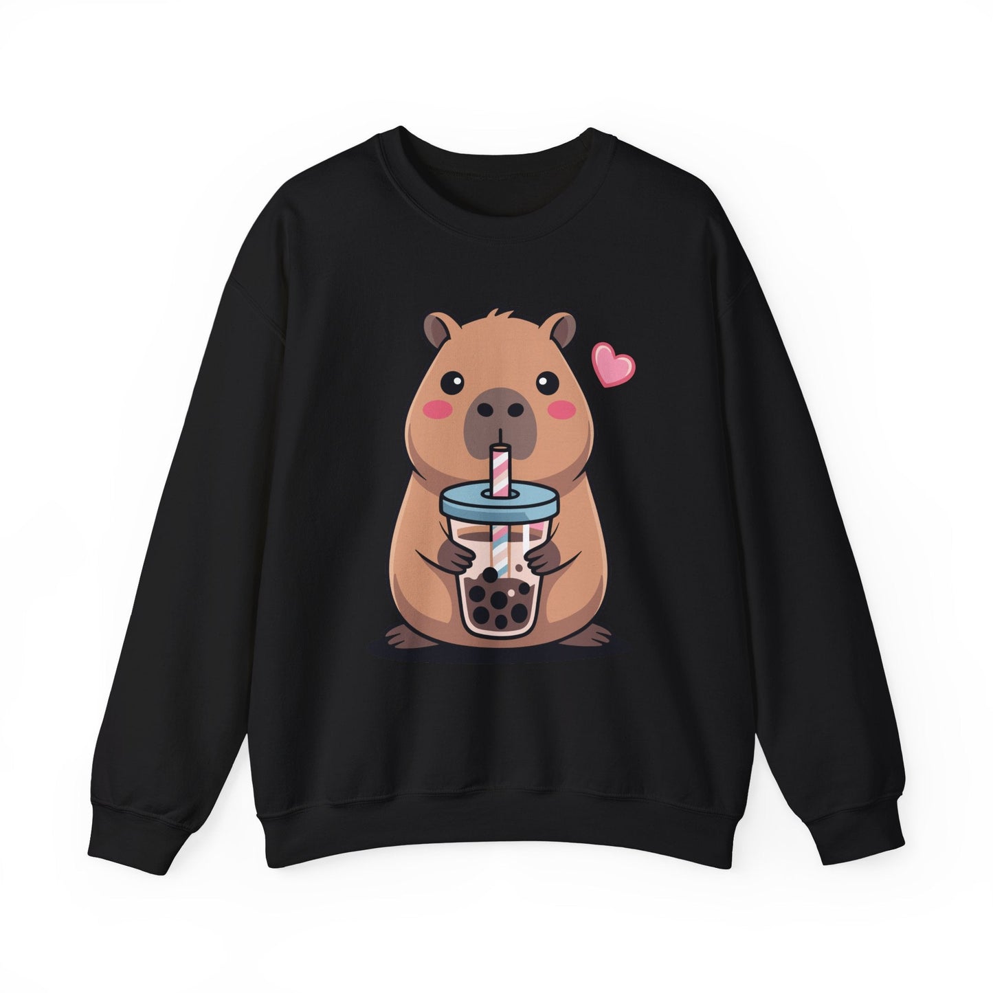Cute Capybara Kawaii Anime Drinking Bubble Tea Lover Girls Sweatshirt