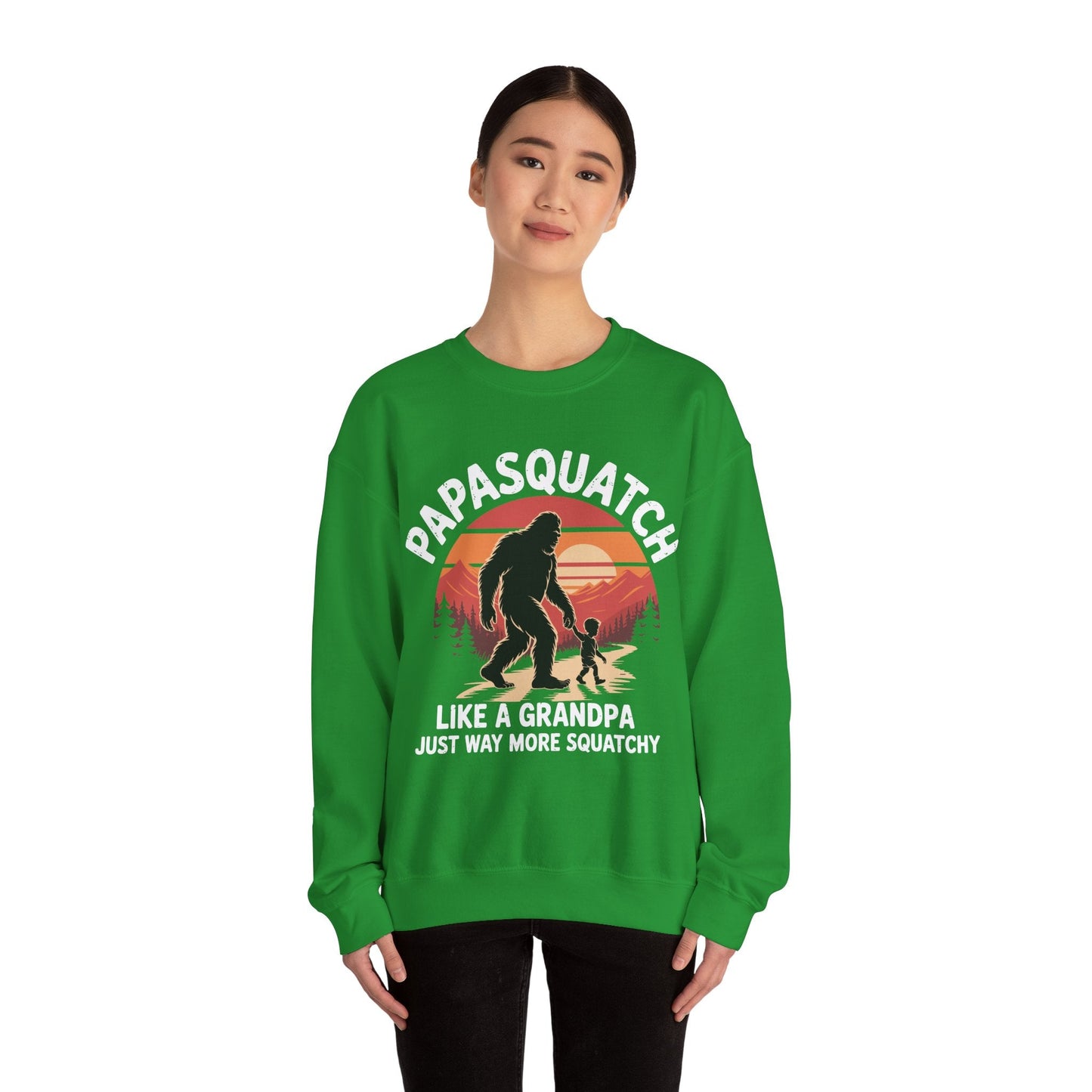 Retro Papa Squatch Like A Grandpa Funny Bigfoot Sasquatchy Sweatshirt