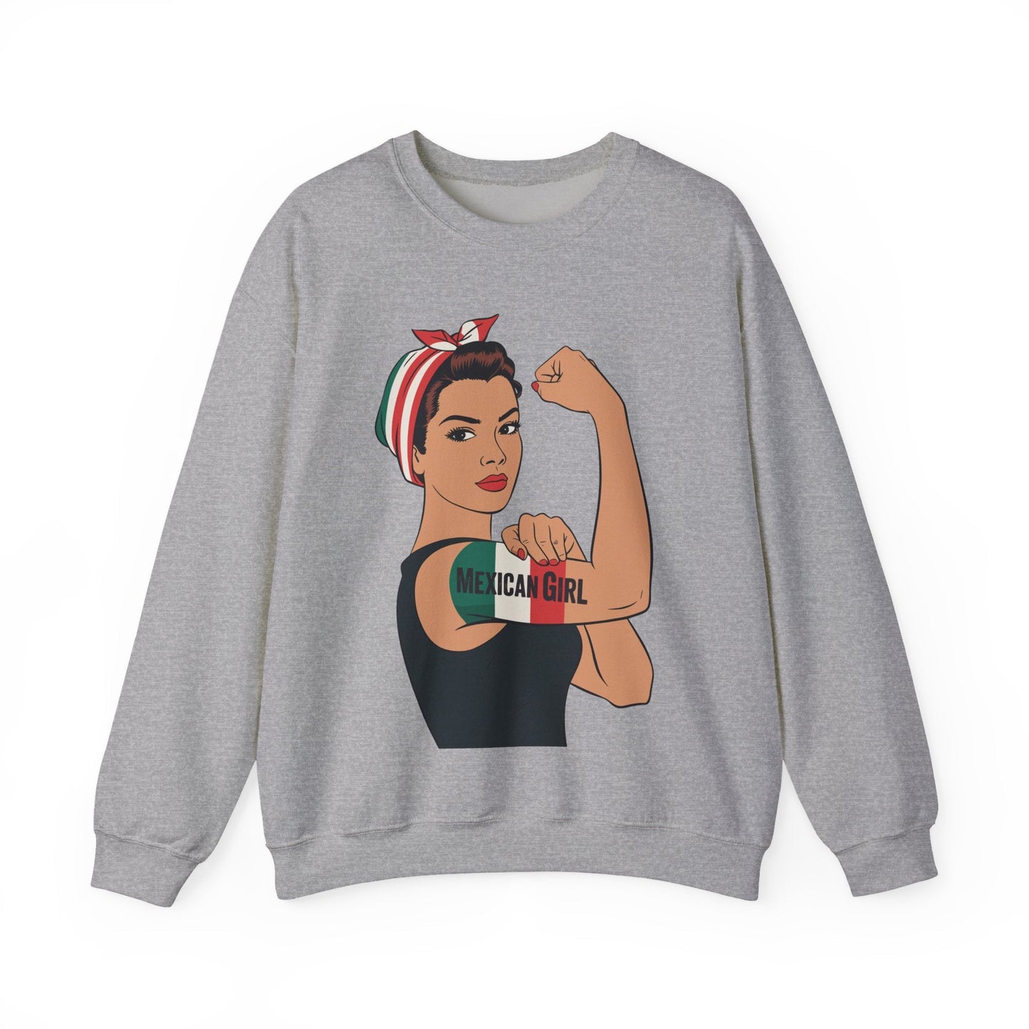 Mexican Girl Mujer Rosie Riveter Cinco De Mayo Fiesta  Sweatshirt Women