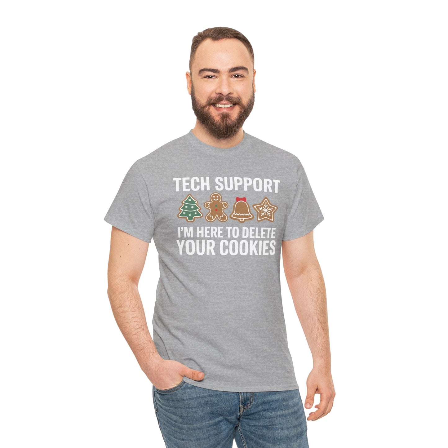 Christmas Tech Support Here To Delete Cookies Xmas Men Women T-Shirt