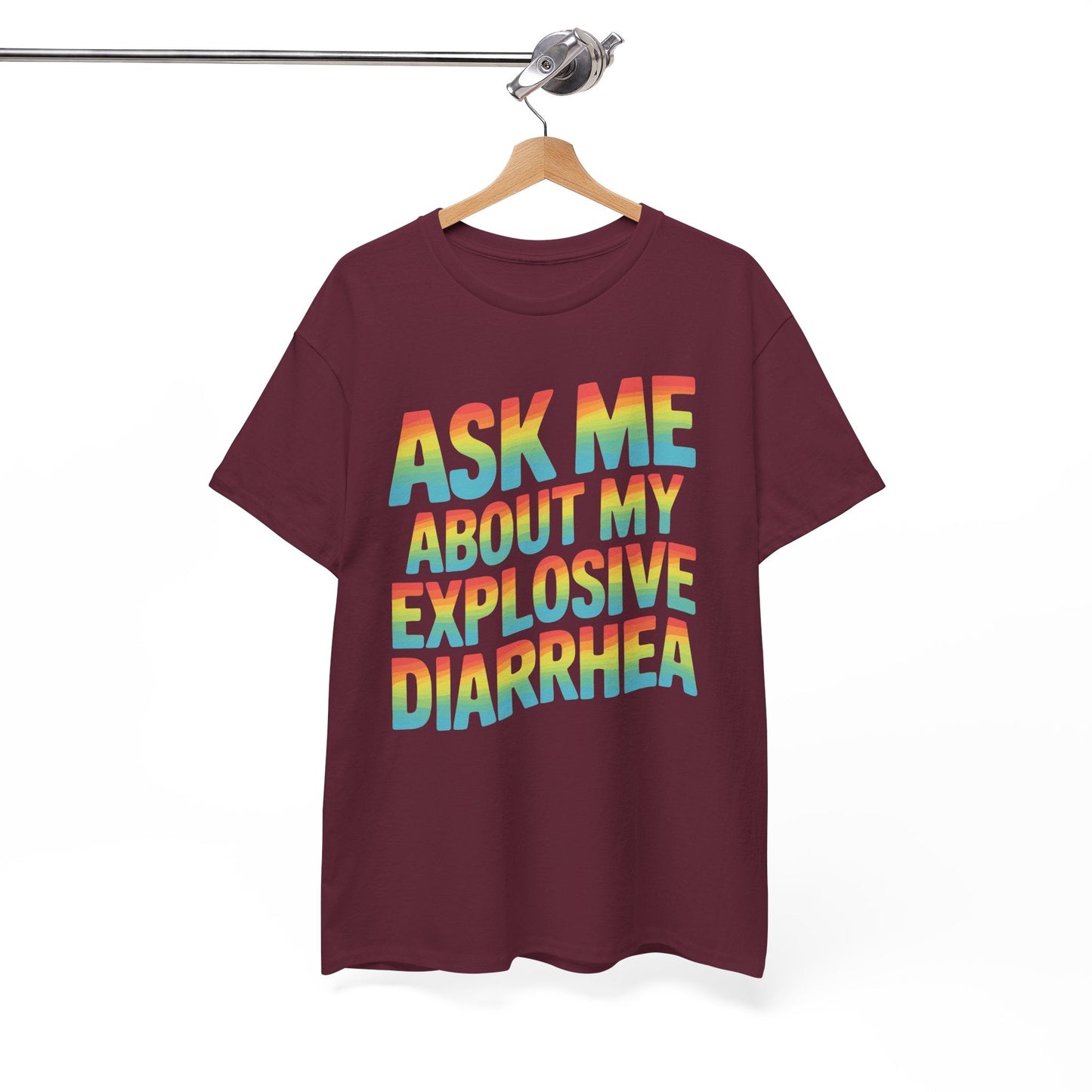 Funny Ask Me About My Explosive Diarrhea Edgy Adult Humor T-shirt