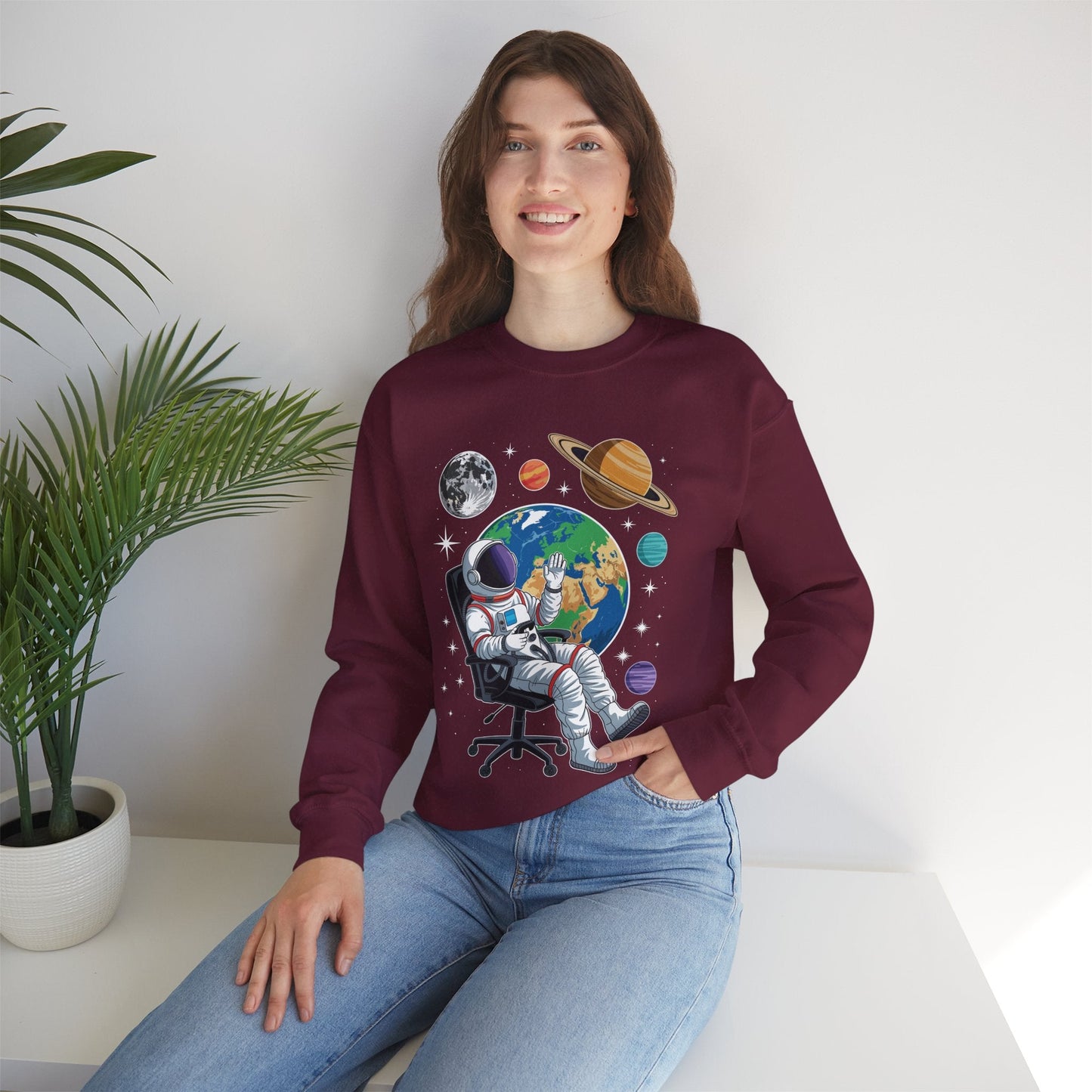 Astronaut Gamer Space Gaming System Planets Sweatshirt