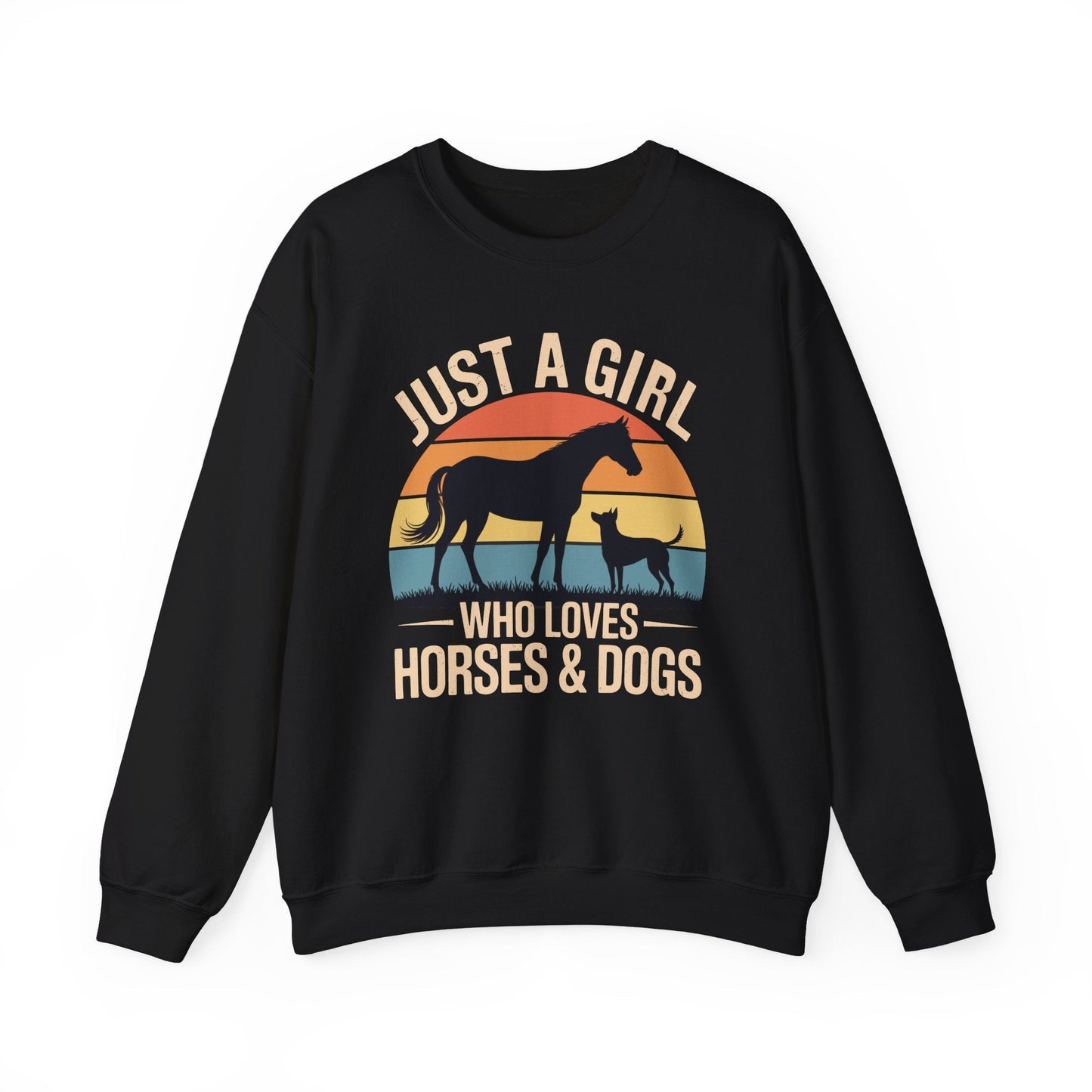 Just A Girl Who Loves Horses and Dogs Women Girls Sweatshirt