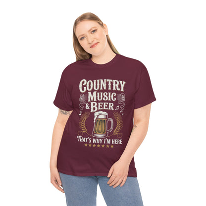 Vintage Country Music and Beer That's Why I'm Here Legends T-Shirt