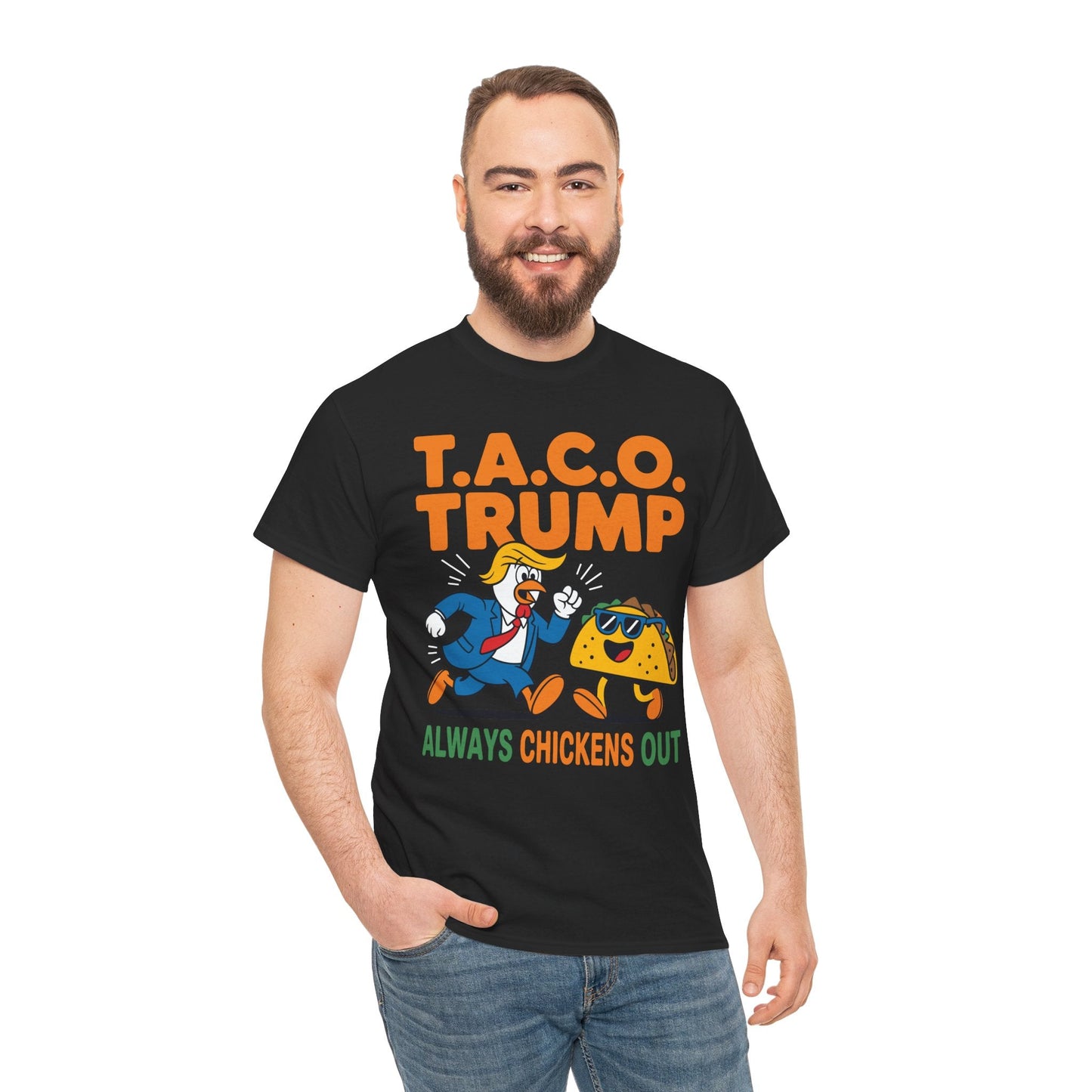 Funny Taco Trump Always Chickens Out T.A.C.O T-Shirt