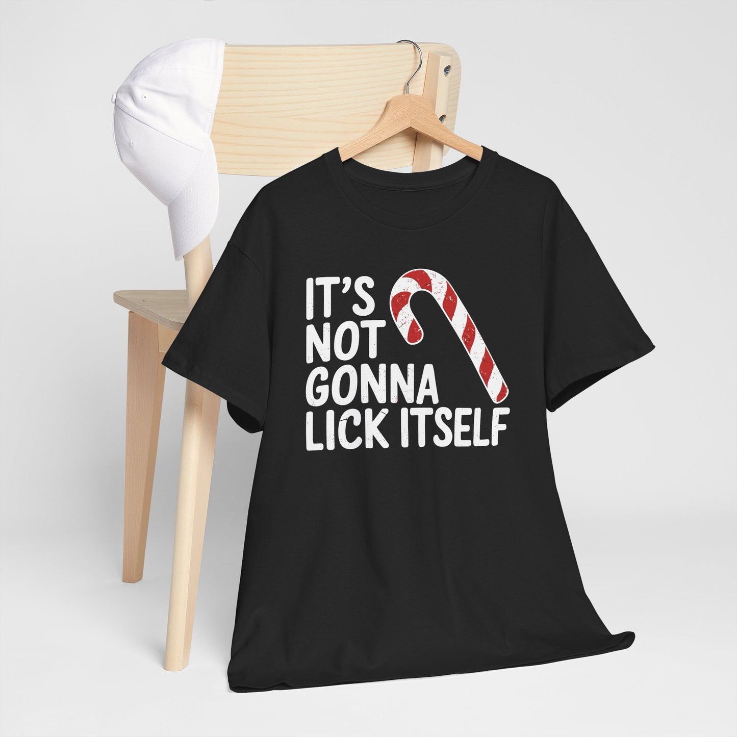 Funny Candy Cane Lick Itself Adult Christmas in July Gift T-Shirt
