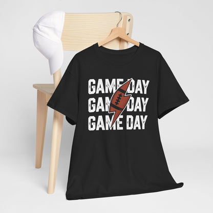 Vintage Game Day Football Lightning Bolt Funny Team Sport T-Shirt