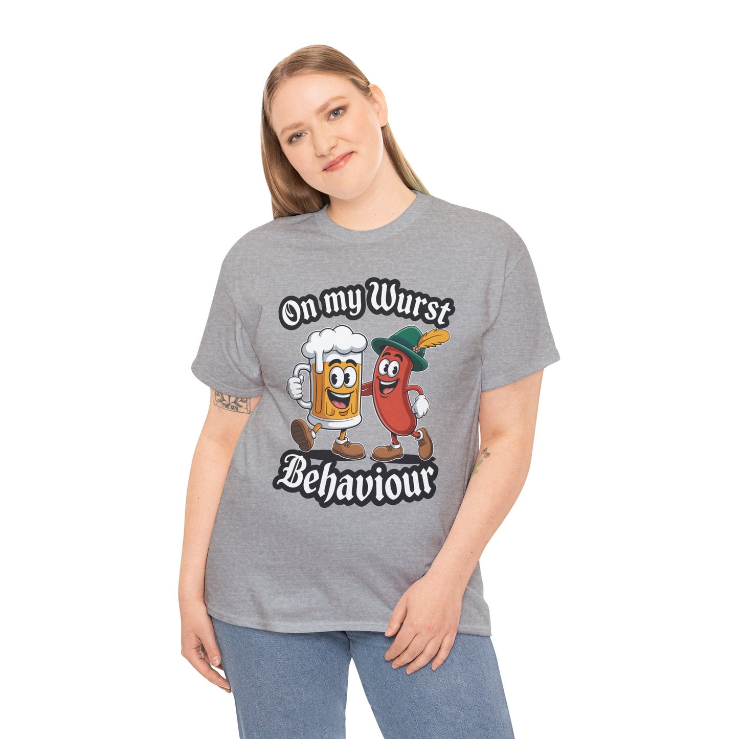 Oktoberfest On My Wurst Behaviour German Beer Sausage Adults T-Shirt