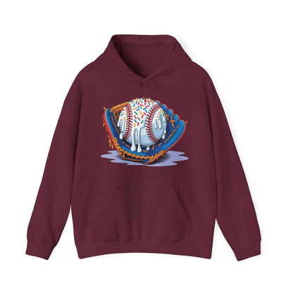 Baseball Drip Ice Cream Sprinkles Baseball Glove Hoodie