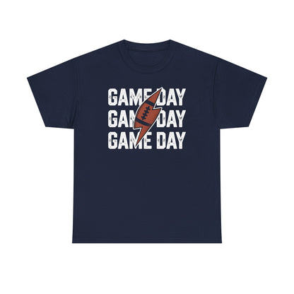 Vintage Game Day Football Lightning Bolt Funny Team Sport T-Shirt