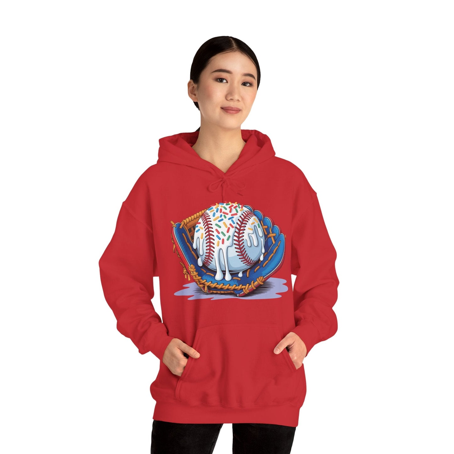 Baseball Drip Ice Cream Sprinkles Baseball Glove Hoodie