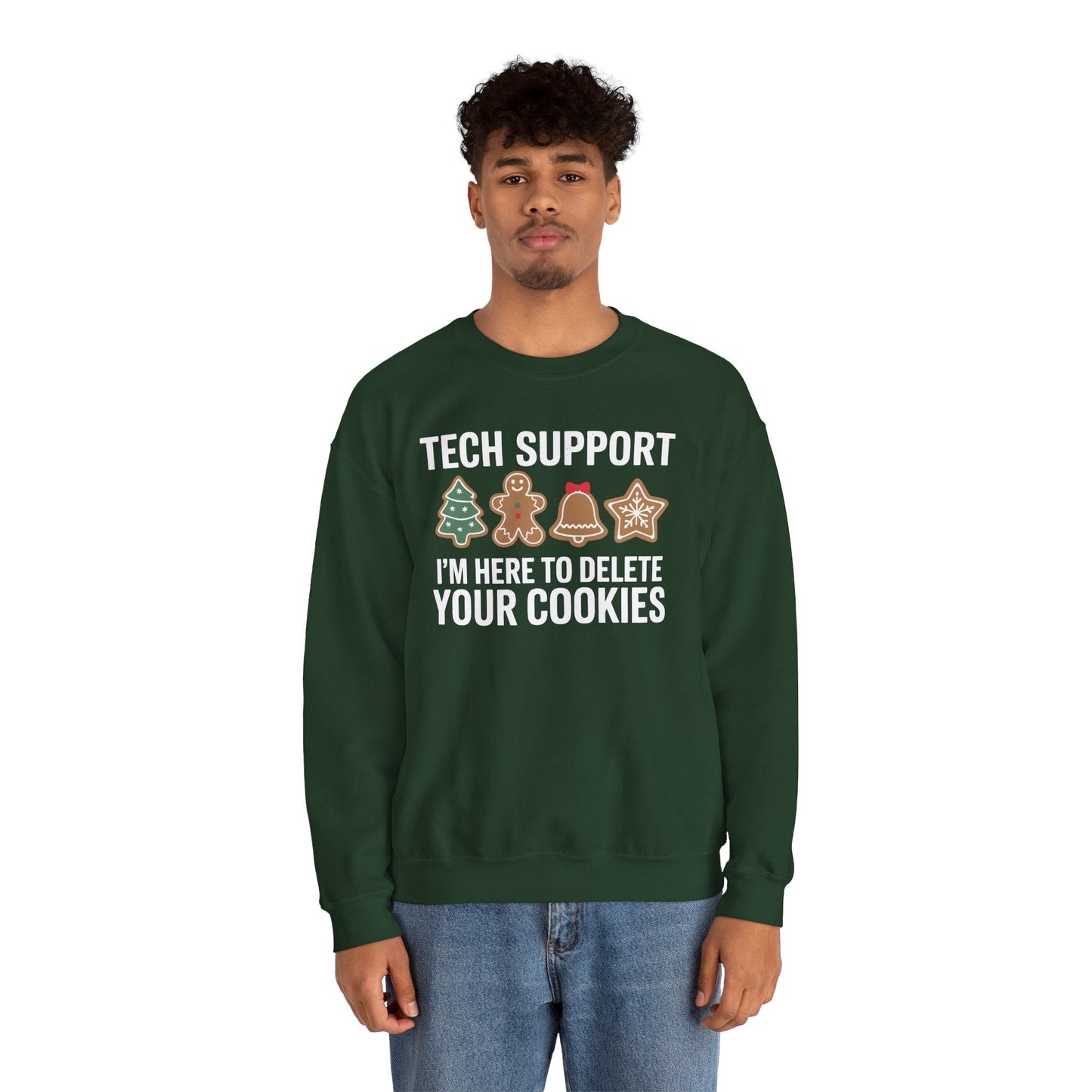 Christmas Tech Support Here To Delete Cookies Xmas Men Women Sweatshirt