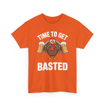 Time To Get Basted Funny Beer Thanksgiving Turkey Gift T-Shirt